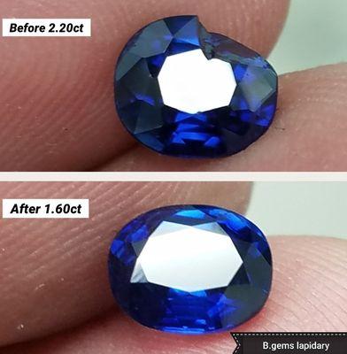 as you can see we can repair your gemstone and make them brand new again. Shout out to B.GEMS LAPIDARY. You aren't going to regret it.