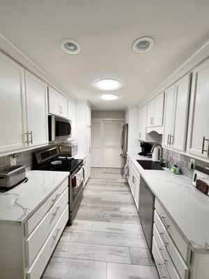 Kitchen remodel with natural lighting