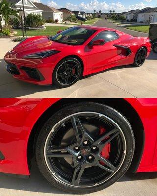 Hand wax on Chevrolet Corvette