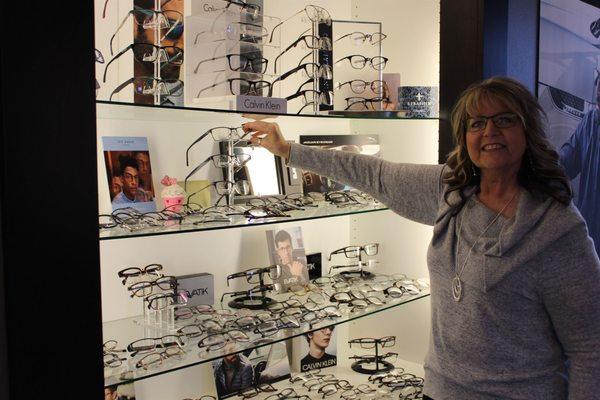 Many designer eyeglass frames