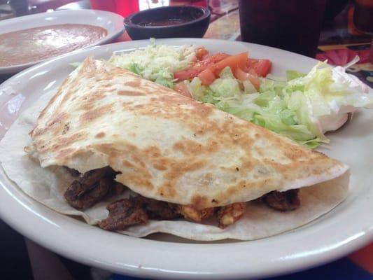 Quesadilla san juan choice with grilled steak