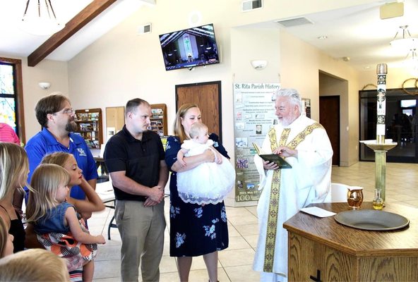 5th born daughter at her baptism