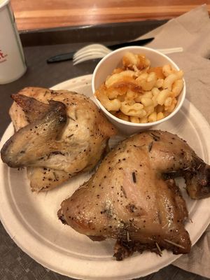 Chicken with mac n cheese