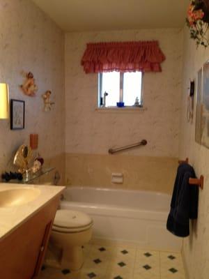 Photo of Bathtub, before conversion to Tub/Shower