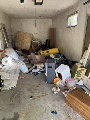 Ada Ruth homes Garage clean out before