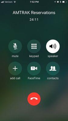 Here is a screenshot of my call tonight after waiting on hold, call disconnected automatically at 8:01. Ughhhhhhh!