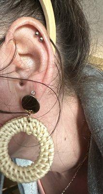 Double Helix piercing