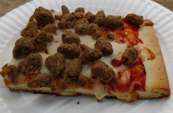 Sicilian Sausage Pizza Slice