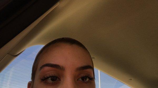 Eyebrows threaded