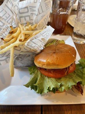 Delicious Cheese Burger and fries!