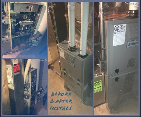 Furnace was beyond repair- We installed a new Furnace and now our customer has comfort.