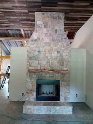 Fireplaces stone rock