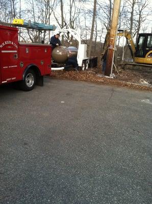 Installing underground Propane tank