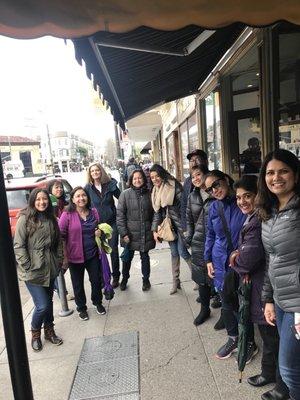 A stop for sweets in the middle of our North Beach Tour.