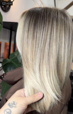 Bright, blended, beachy blonde