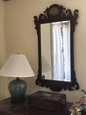 Mirror and lamp