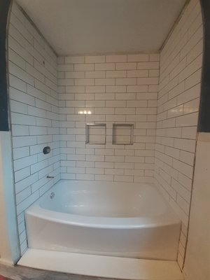 After photo of bathtub/shower  remodel