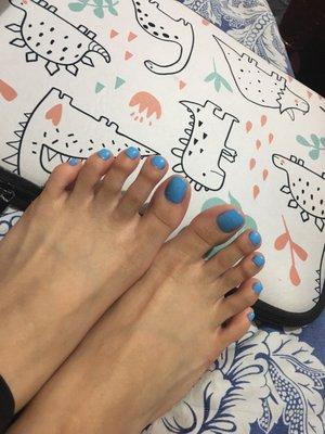 Beautiful job! Great basic pedicure.