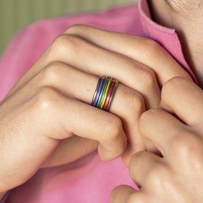 The Pride Ring by Italian designer, Marco Dal Maso.  Now available.