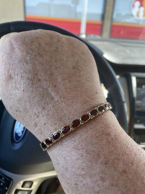 Gold and Garnet Bracelet