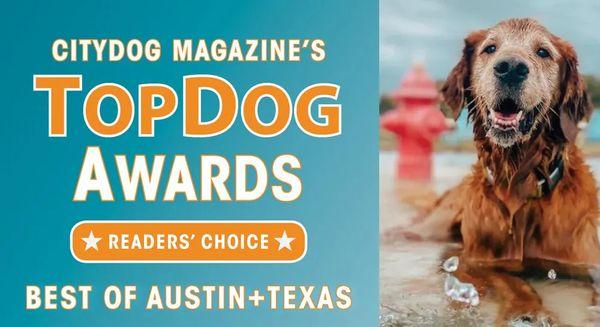 We're grateful to be nominated for Best Dog Sitter!