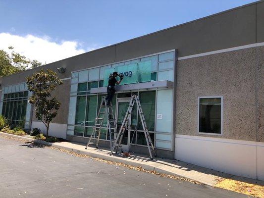 We're known for installing window films, but we install logos and graphics just as well!