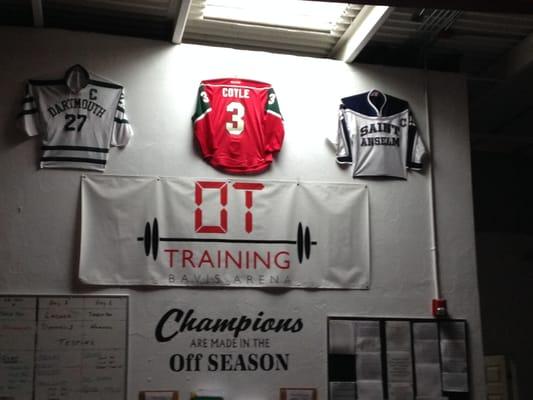 OT Training Strength and Conditioning Facility inside the Mark Bavis Rink