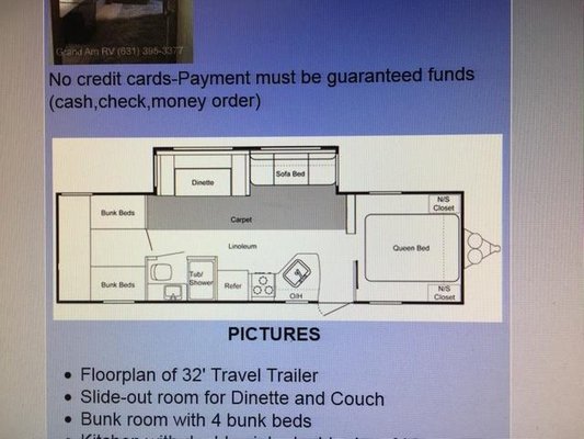 Floorplan of rental layout