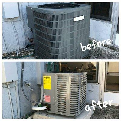 Old vs. new A/C system replacement by Hudson Air LLC. Upgrade to a modern, efficient air conditioning system today.