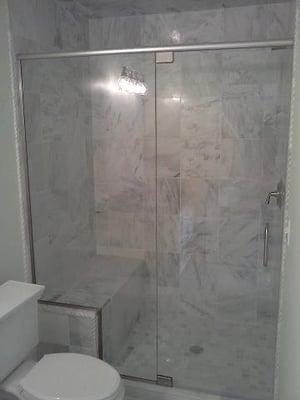 Custom heavy glass shower door