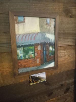 Local artist did am amazing painting of the cafe for KG Arts Day 9/29/2023.