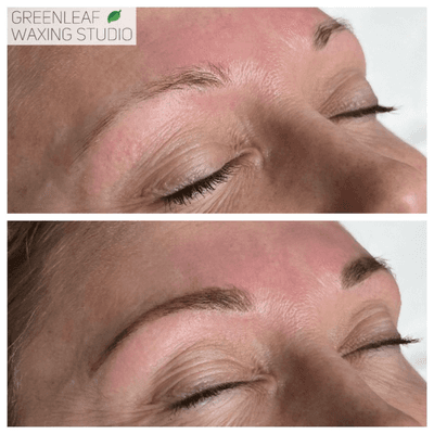 Eyebrow Wax and Tinting - Before and After