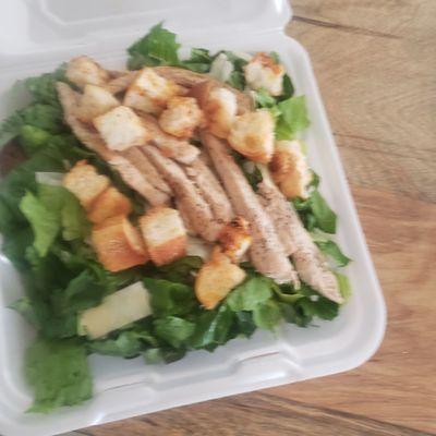 Cesar salad with chicken.