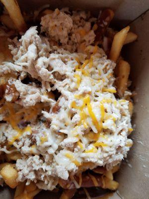 Chicken loaded fries