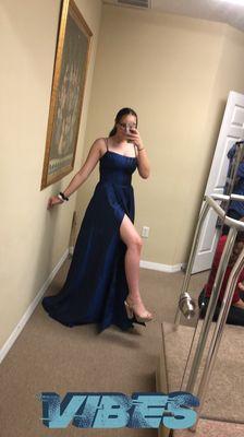 My prom dress! There's a lot of fabric and she sounded super confident in fixing it up for me!