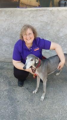 Deb, with one of her Galgos, Candela