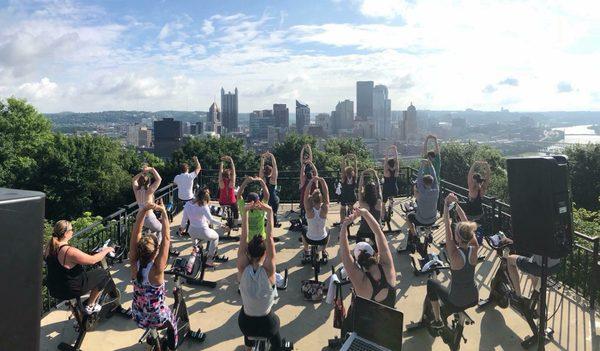 Club Cycle often hosts Destination Rides on top of Mt. Washington.