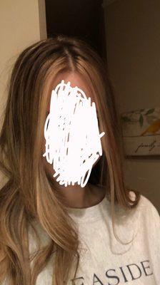 My hair after it was "fixed"