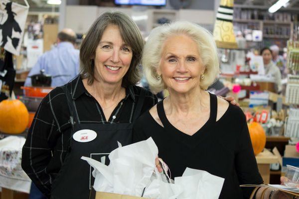 Dianne (our manager) and one of our favorite customers, Carol.