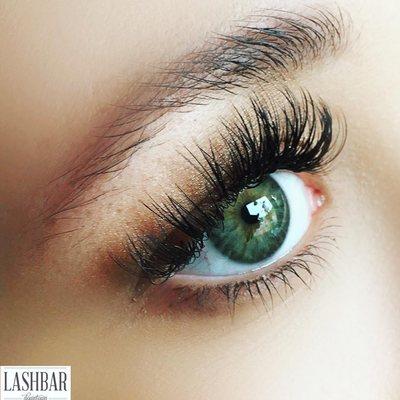 Volume eyelash extensions and brow lamination