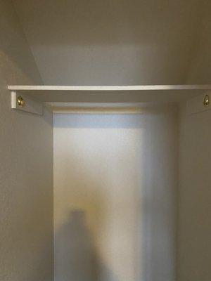 Missing hanging bar in the coat closet...but home Was inspected?