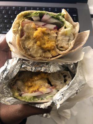 Vegan spicy chicken wrap