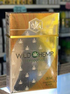 We sell Wild Hemp CBD cigarettes! We have Pineapple, Natural, Sweet, & Menthol.