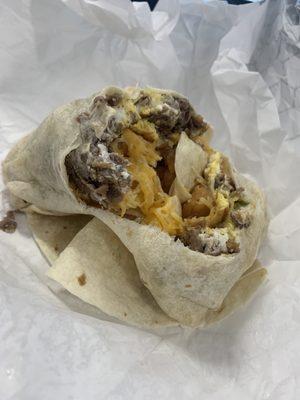 Steak & Egg burrito