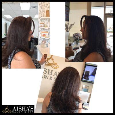 Haircut, Color & Blowdry by Mehri at Aisha's Aliana