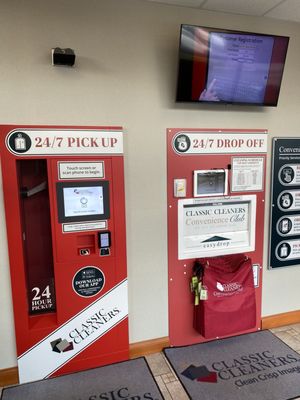 Drop off and pick up kiosk