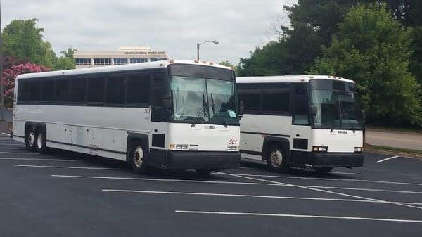 2- 55 Passenger Charter Buses Discount Charters in Raleigh