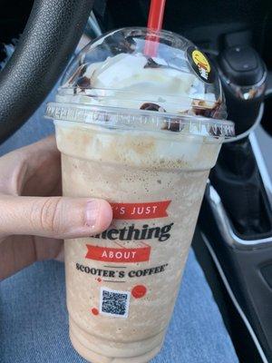 Turtle latte (blended)