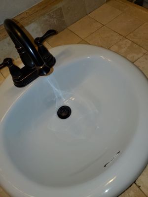 clean bathroom sink