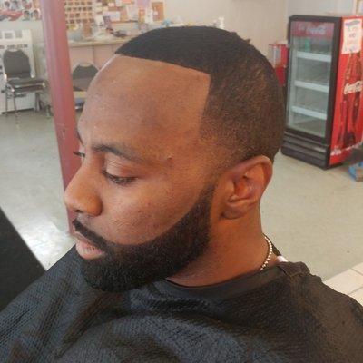 Dye cut taper and beard